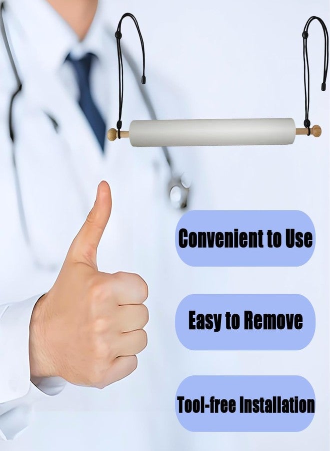 nsgglecher Bed Roll Paper Disposable Sheet Dispenser Hanger Holder, Portable Wooden Paper Holder for Treatment Beds with Removable Wooden Ball, Accommodates 24" Disposable Sheet Rolls - Image 5